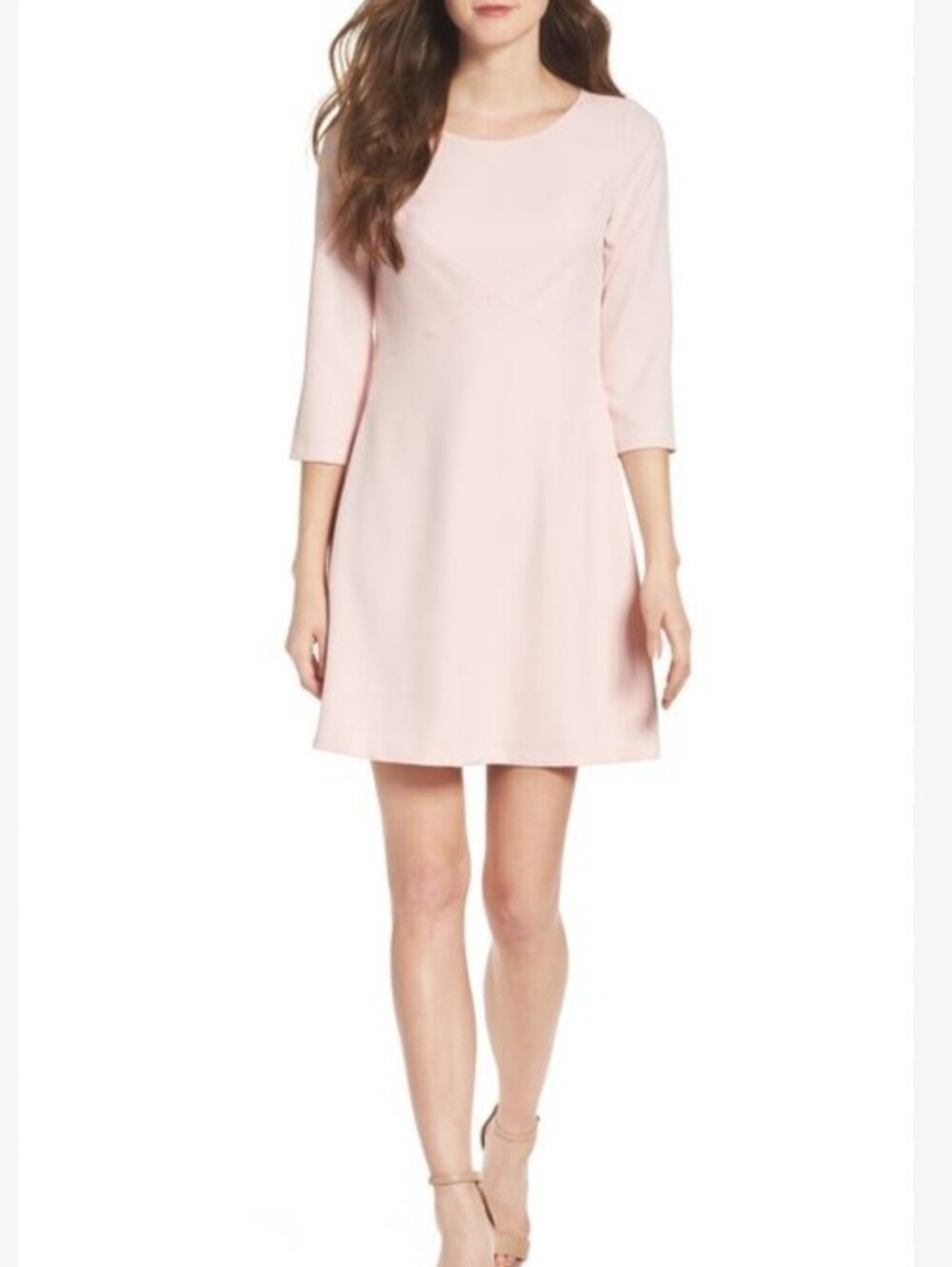 NWT J Howard Crew Neck Crepe Pink Dress